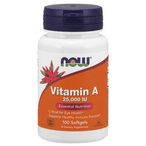 Vitamin A 25,000IU, 100 soft gels