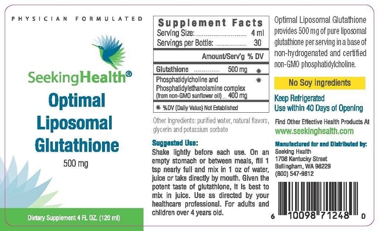 Optimal Liposomal Glutathione (Tropical Flavor), 4 ounce
